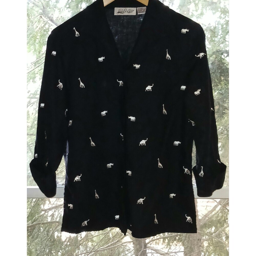 Vtg Yves St Clair Linen Lagenlook Top Sz 10 Travel Mimimalist Art-To-Wear Safari - Picture 2 of 10